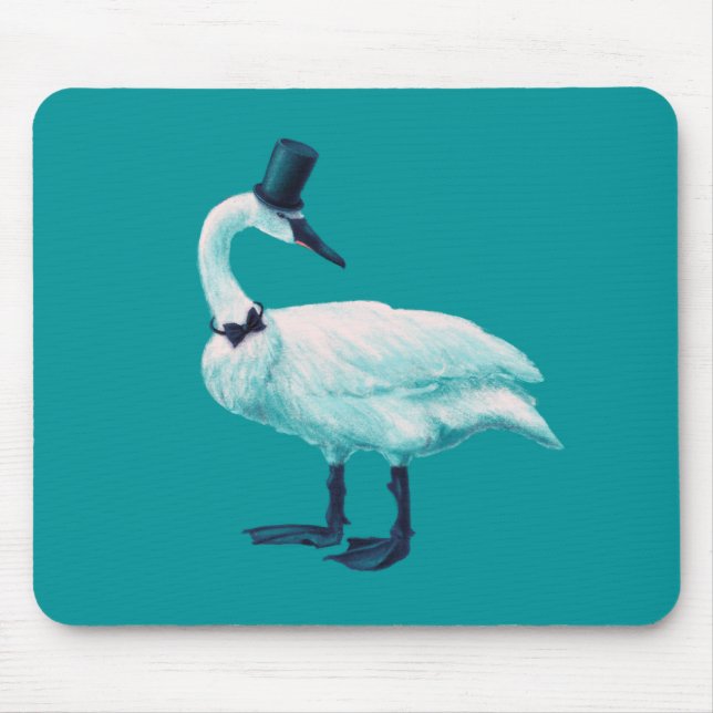 Mousepad Engraçado Swan Birdwatch (Frente)