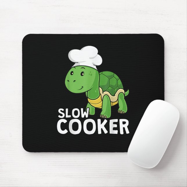 Mousepad Engraçado Tartaruga Lenta Cozinhar de Chef Tortois (Com mouse)