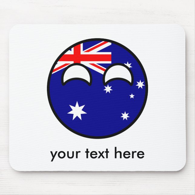 Mousepad Engraçado Trending Geeky Austrália Countryball (Frente)