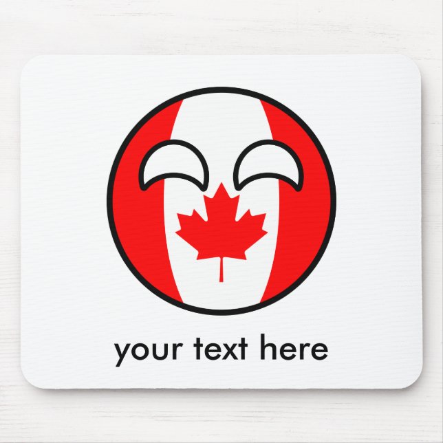 Mousepad Engraçado Trending Geeky Canadá Countryball (Frente)