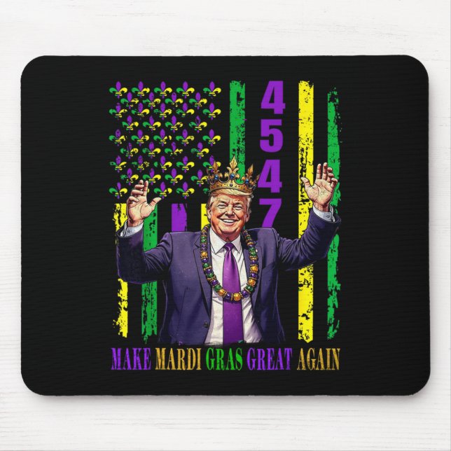 Mousepad Engraçado Trump Mardi Gras Torna Excelente Mardi G (Frente)