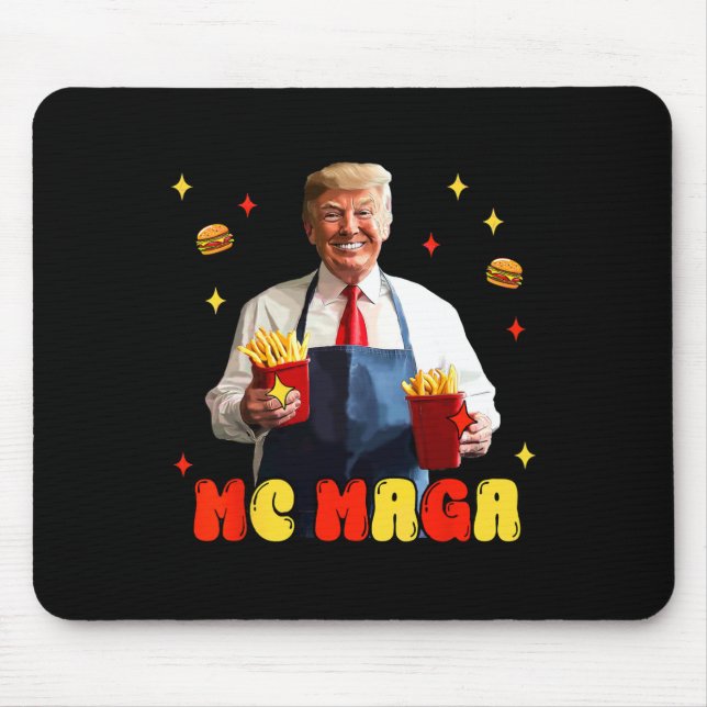 Mousepad Engraçado Trump Mc Mega Fries Comida Rápido (Frente)