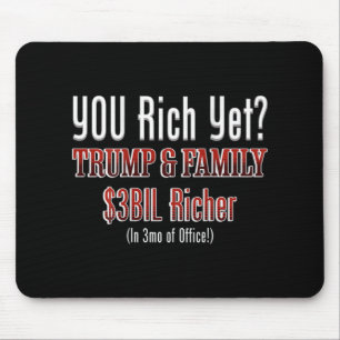 Mousepad Engraçado Trump Político Torna-Se Mais Rico Em Esc
