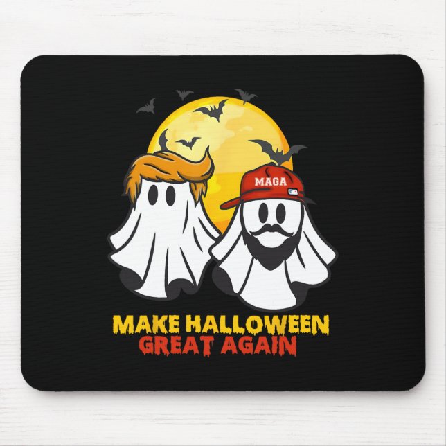 Mousepad Engraçado Trump Vance Ghost Mega Hat Faz Halloween (Frente)