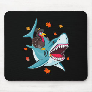 Mousepad Engraçado Turquia e Shark Fall Vibes Happy Graças