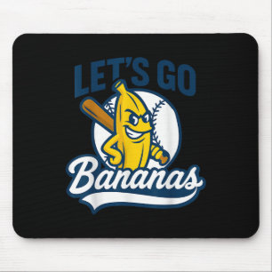 Mousepad Engraçado Vamos Bananas Cuja Banana Fruta Ban
