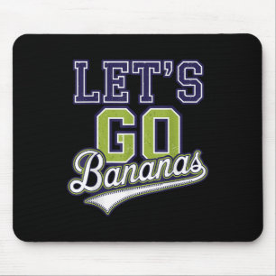 Mousepad Engraçado Vamos Bananas Cuja Banana Fruta Ban