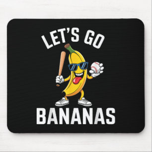 Mousepad Engraçado Vamos Bananas Cuja Fruta de Banana Jogue