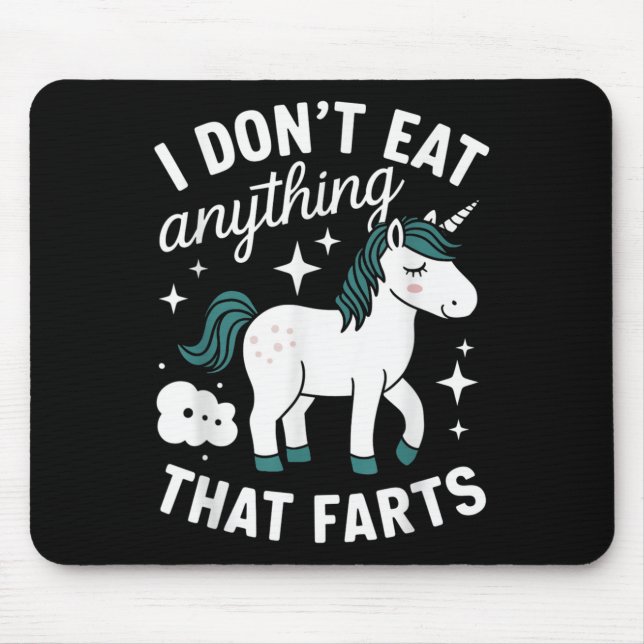 Mousepad Engraçado Vegan, eu não como nada que faça verdura (Frente)