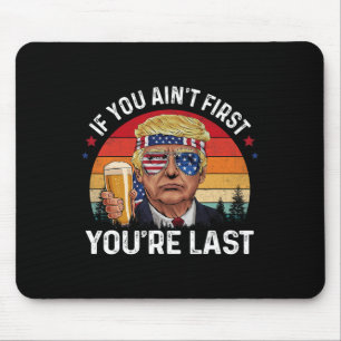 Mousepad Engraçado Vintage 4 de julho Donald Trump Bebendo