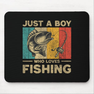Mousepad Engraçado Vintage Piadas de pesca Meninos Pescador