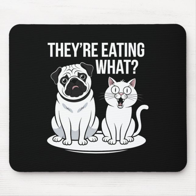 Mousepad Engraçados estão comendo os cães que estão comendo (Frente)