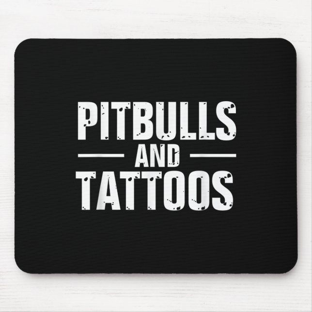 Mousepad Engraçados Pitbulls E Tattoos Trendy Cães Cachorro (Frente)