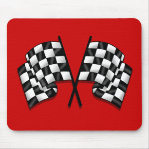 Mousepad Engrenagem chequered Motorsport de vista de seda