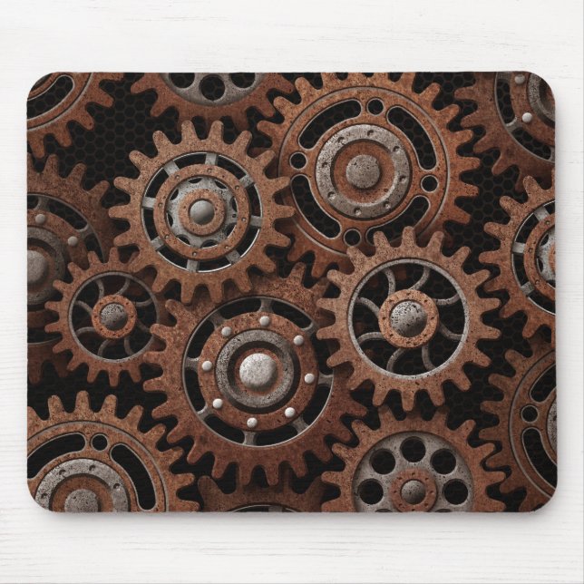 Mousepad Engrenagens de Steampunk (Frente)