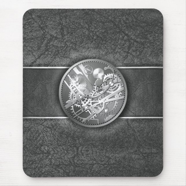 Mousepad Engrenagens do relógio do steampunk da tira (Frente)