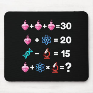 Mousepad Enigma de Matemática de Ciência do Dia dos Namorad