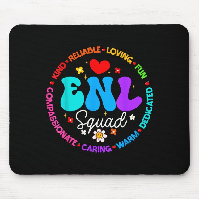 Mousepad Enl Squad Teacher Squad English New Language Crew  (Frente)