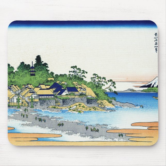 Mousepad Enoshima na província de Sagami Katsushika Hokusai (Frente)