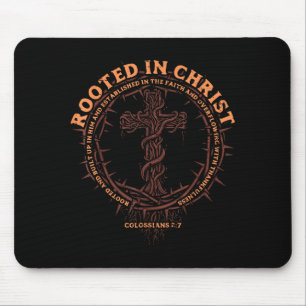 Mousepad Enraizados em Cristo Cristão Religioso Deus Homens