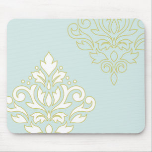Mousepad Enrole a arte do damasco mim Lt Cerceta de Gld do