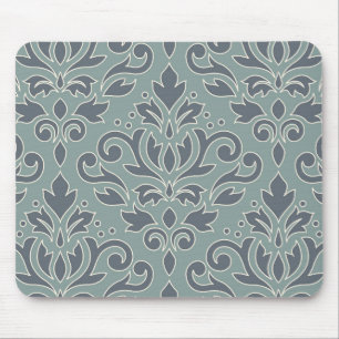 Mousepad Enrole a cerceta do azul do creme do teste padrão