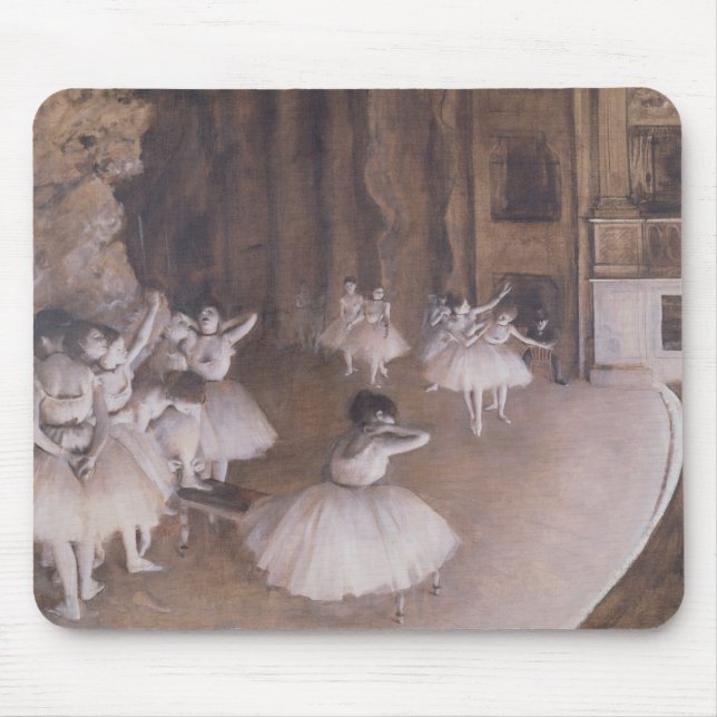 Mousepad Ensaio no palco, 1874 do balé de Edgar Degas | (Frente)