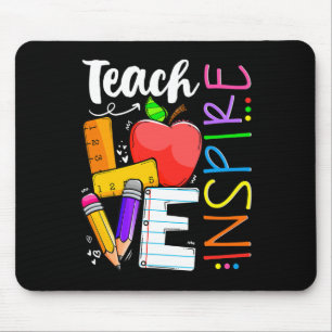 Mousepad Ensinar Ensino Bonito E Inspirar Homens Professore
