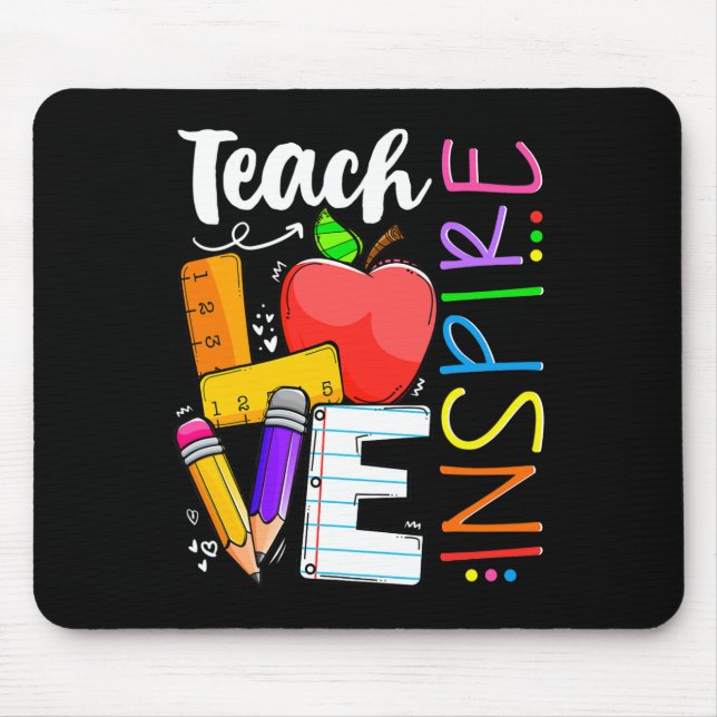 Mousepad Ensinar Ensino Bonito E Inspirar Homens Professore (Frente)