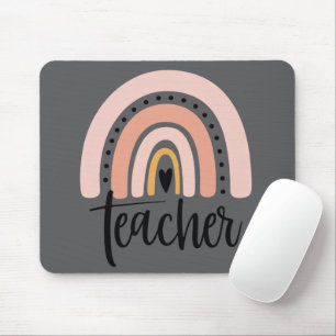 Mousepad Ensine Professor Amor Inspirar Presente Arco-íris