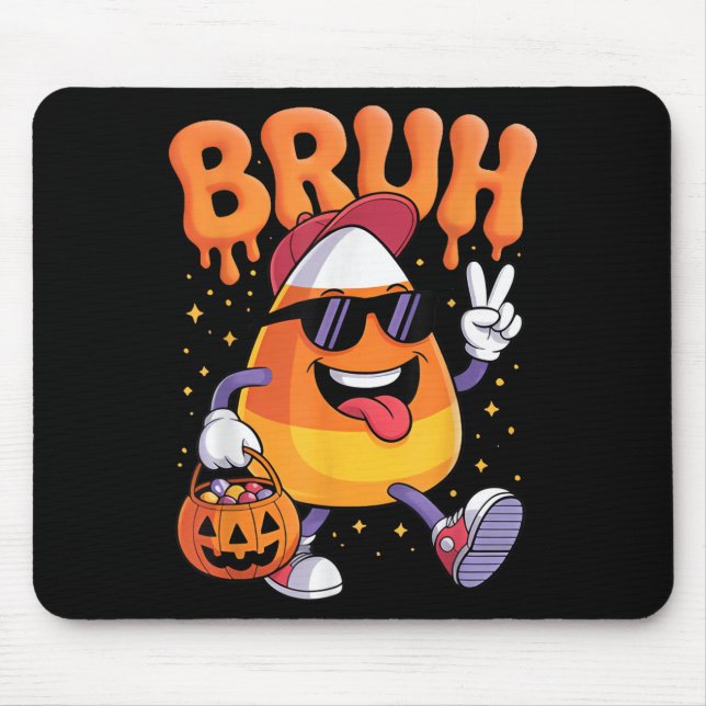 Mousepad Ensino De Halloween Engraçado De Milho De Candy (Frente)
