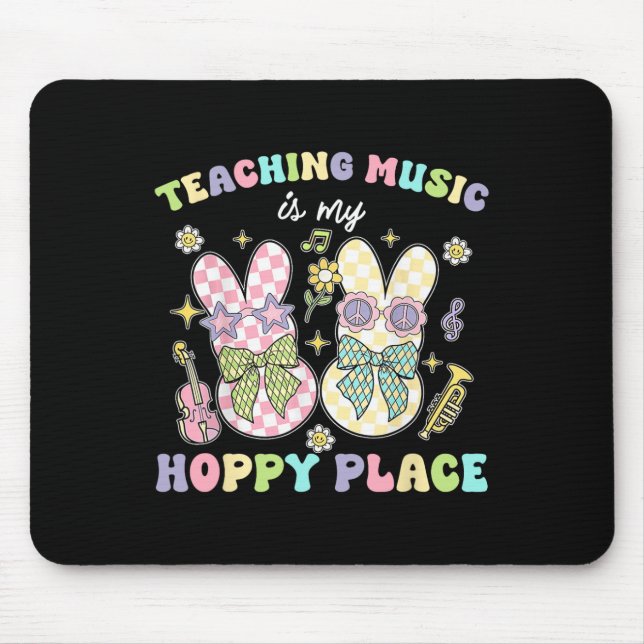 Mousepad Ensino de Música Hoppy Place Páscoa Days Resur (Frente)