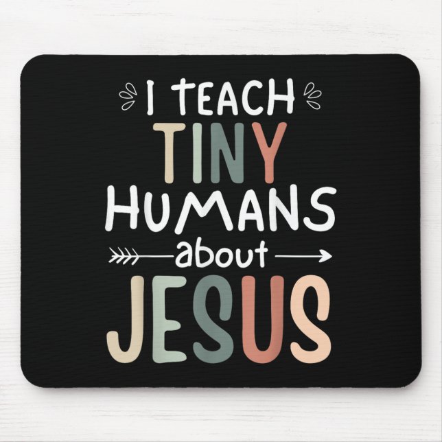 Mousepad Ensino Humanos Pequenos Sobre Jesus Professora No  (Frente)