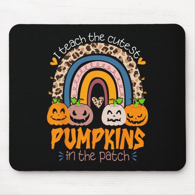 Mousepad Ensino Os Pumpkins Mais Bonitos No Patch Retro Tea (Frente)