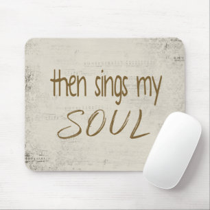 Mousepad "Então Canta Minha Alma" Texto Em Folha Música