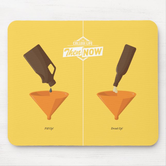 Mousepad Então e agora: Cerveja Pong (Frente)