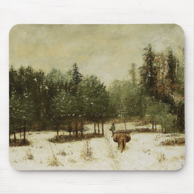 Mousepad Entrada à floresta no inverno (Frente)