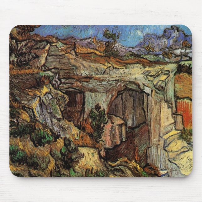 Mousepad Entrada no Quarry, Santo-Remy de Vincent van Gogh (Frente)