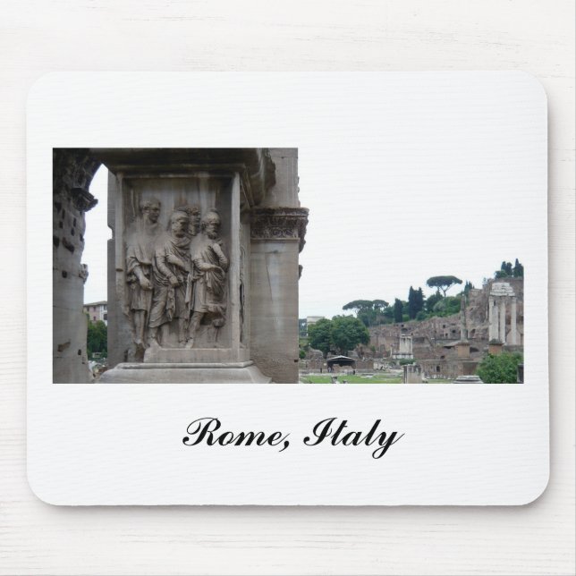 Mousepad Entrada romana de ruínas em Roma Itália (Frente)