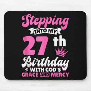 Mousepad Entrando Em Meu 27º Aniversário Com A Graça De Deu