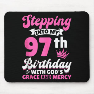 Mousepad Entrando Em Meu 97º Aniversário Com A Graça De Deu
