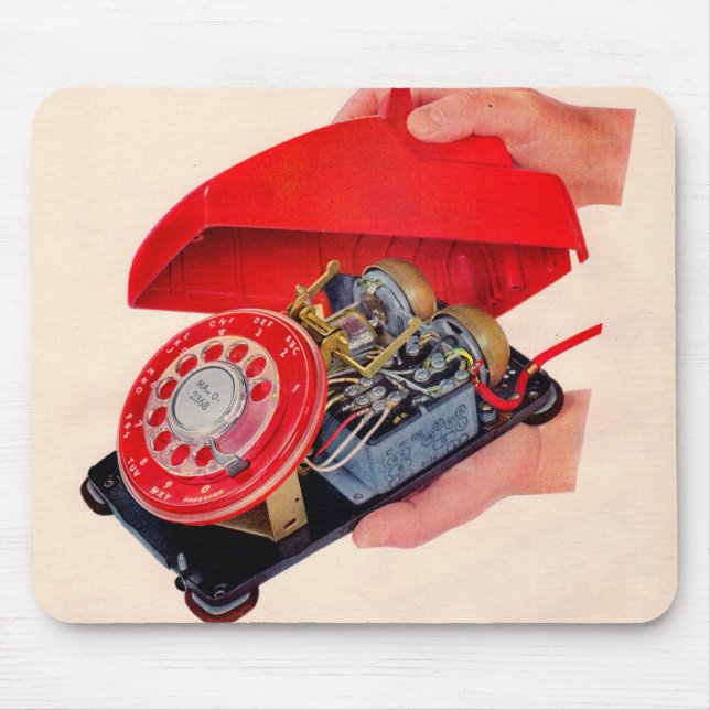 Mousepad entranhas telefônicas reveladas (Frente)