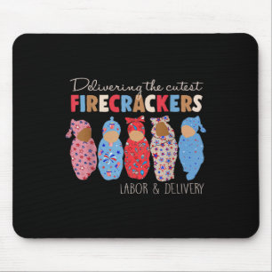 Mousepad Entregando Fogos de Artifício Mais Fofos Enfermeir