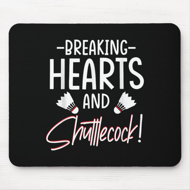 Mousepad Entusiasta de Peteca de Badminton Treinador de Raq (Frente)