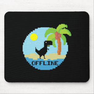 Mousepad Entusiasta de Tecnologia de Dinossauro Pixelado em