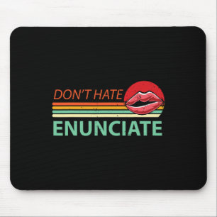 Mousepad Enunciar Diversão do Lip do Sinal ASL Lendo surdo