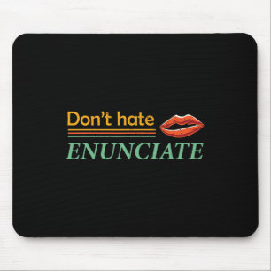 Mousepad Enunciar Diversão do Lip do Sinal ASL Lendo surdo