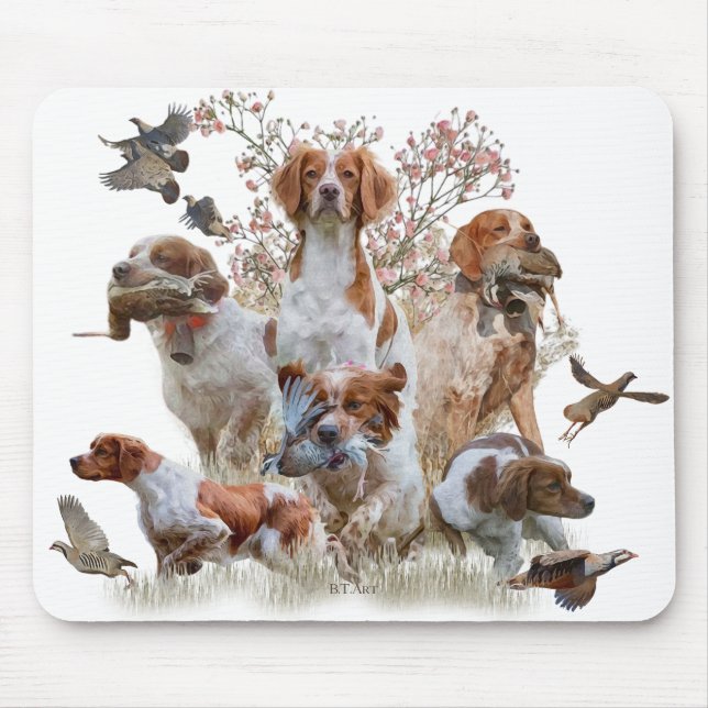 Mousepad Epagneul Breton, Bretanha Spaniel (Frente)