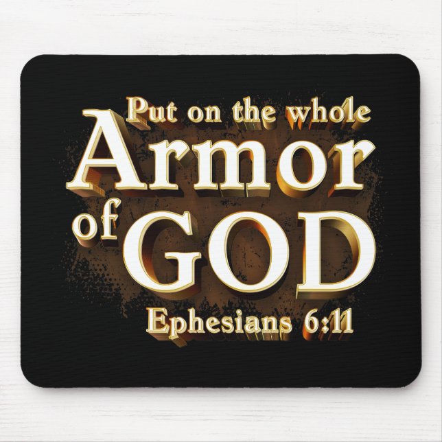 Mousepad Ephesianos 6:11 Colocados na Armadura Inteira da F (Frente)