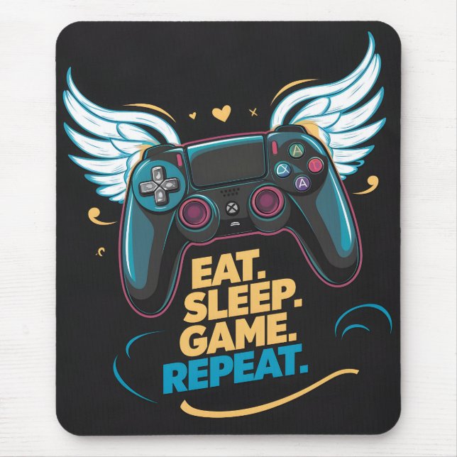 Mousepad Epic Gaming Gear. Coma. Durma. Jogo. Repita. Winge (Frente)